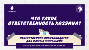 Часть 6. Что такое ответственность хозяина | РКФ детям