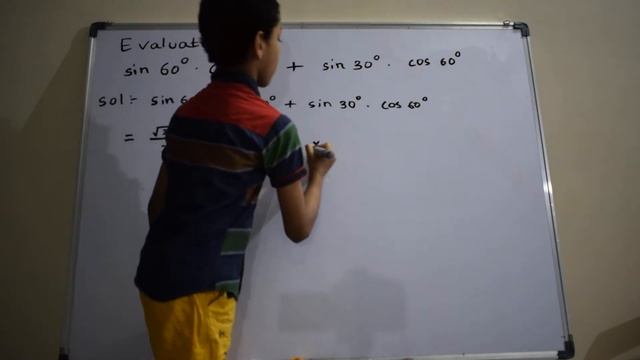 Evaluate sin 60 . cos 30 + sin 30 . cos 60 | Trigonometric Ratios смотреть онлайн