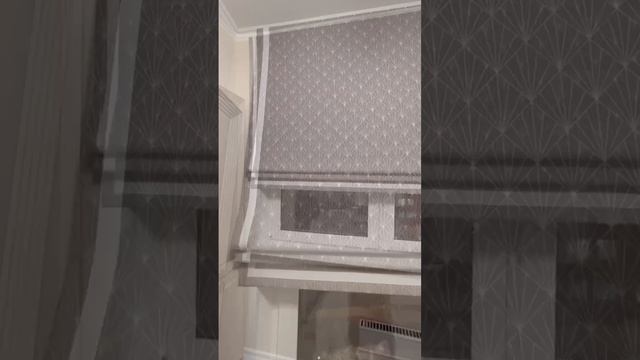 Римская штора с репсовой лентой
