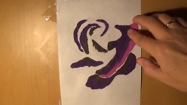 Making Plasticine Pictures. Rose diy. Роза - аппликация из пластилина. Поделки для детей смотреть онлайн