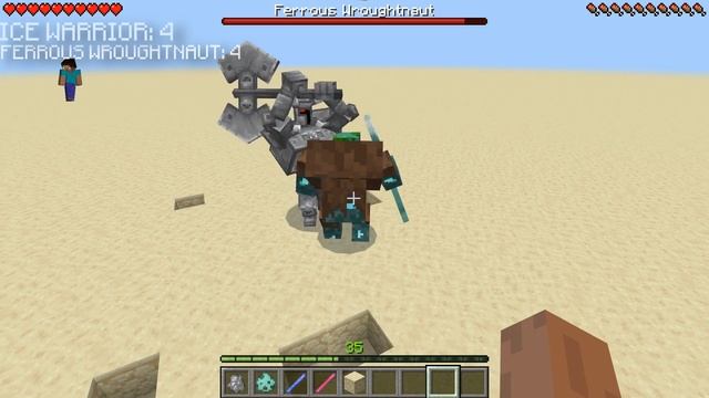 Ferrous Wroughtnaut vs Ice Warrior vs All Mutant Mob | Minecraft Mob Battle