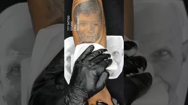 PORTRAIT TATTOO BY JIGAR AT 777 TATTOO STUDIO CALL 8347462827