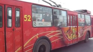 Кемерово, троллейбус №52 (ЗиУ-682В-012) - закрывание дверей