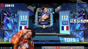 IShowspeed's Epic Reaction on getting Mbappé in FIFA Mobile!