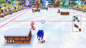 Mario & Sonic Olympic Winter Games Dream Snowball Fight Christmas Village With Team Sonic