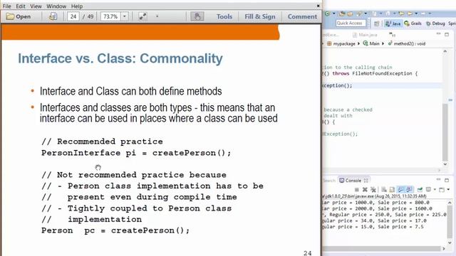 Abstract class and Java Interface