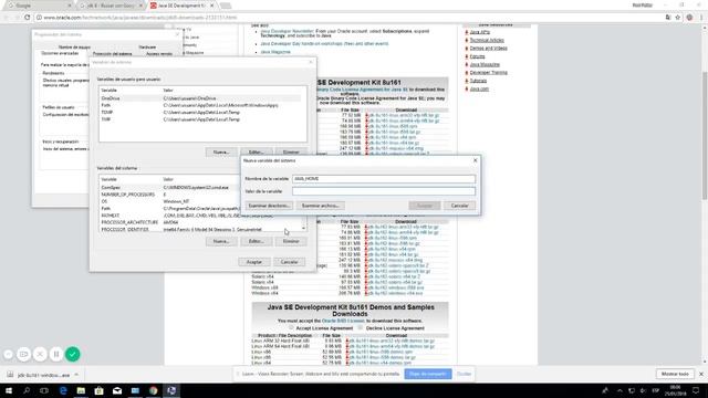 Descargar instalar y configurar Java 8 (JDK 8 - Variable del Sistema - JAVA_HOME) en Windows 10 смотреть онлайн