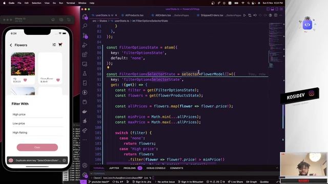 ?Let's build Product Filter | AWS DynamoDB | React recoil | React Native | Gift App | Ep 23