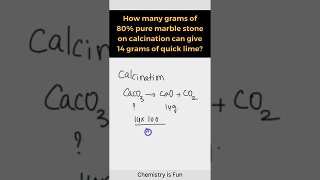 Calculation of amount of limestone | #Class11th | #ChemistryNotes | Chemistry  Is Fun