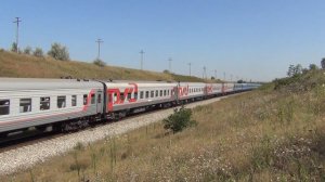 Тепловоз ТЭП70БС-208 с поездом №548 Минск — Анапа