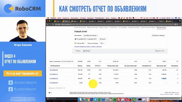 Отчет по объявлениям в Яндекс.Директ смотреть онлайн