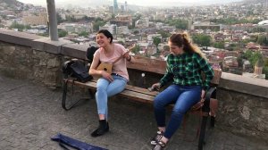 Грузинская песня на пандури (крепость Нарикала, Тбилиси)