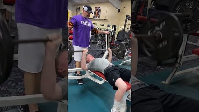 Cash Archer 14 years old benches 135lbs 23 times