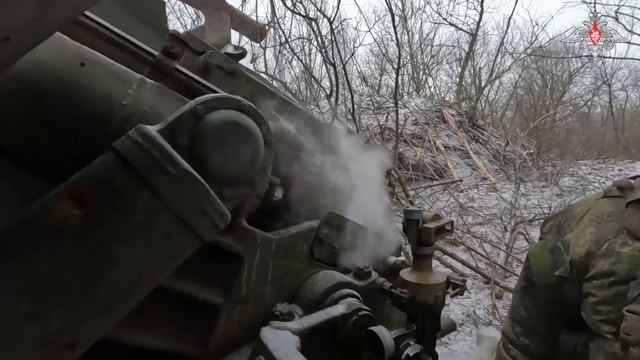 Боевая работа расчетов буксируемых гаубиц «Мста-Б»