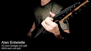Harley Benton AMAROK Baritone - Alan Entwistle X3+HDN humbucker pickups - coils split - clean