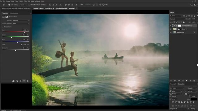 Color Adjustment Photoshop Tutorial | Match Color in two different Images | Layer Masking Tricks |