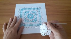 ажурный квадрат крючком.