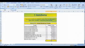 Microsoft Excel Função Auto Soma em 1 Minuto - Tutorial