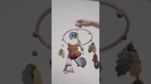 Детский мобиль из фетра ручной работы, мобиль с лесными животными для детской кроватки