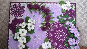 Панно / готовая работа / связано крючком