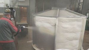 Утепление бака киоска по продаже воды