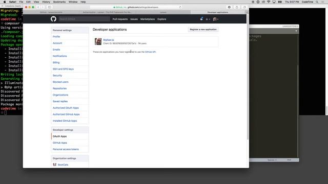 Laravel Socialite, Part 3: Creating a Github App смотреть онлайн