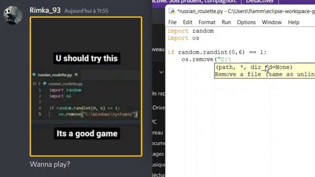 RUSSIAN ROULETTE PYTHON SYSTEM32 2022 NO FAKE