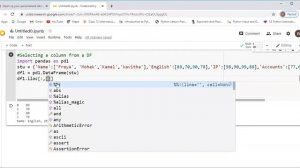 Lesson#8|Python|Selecting a column from a Dataframe|CBSE Class 12|IP