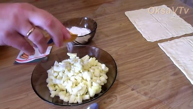 Слойки с яблоками. Готовим с Оксаной Валерьевной. смотреть онлайн