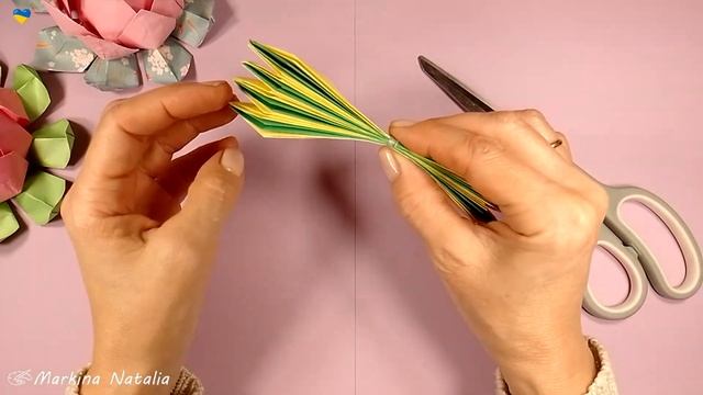 ЛОТОС из бумаги - просто, красиво, легко запомнить схему | ОРИГАМИ МОДУЛЬНОЕ | ОРИГАМИ ЦВЕТЫ |