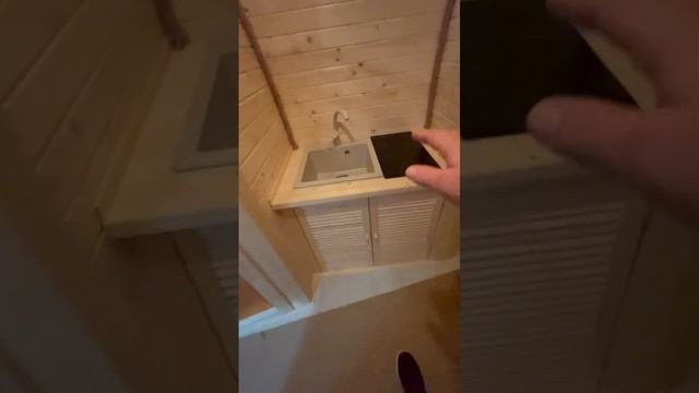 Баня Викинг 8 метров с кухней, теплым полом и туалетом смотреть онлайн