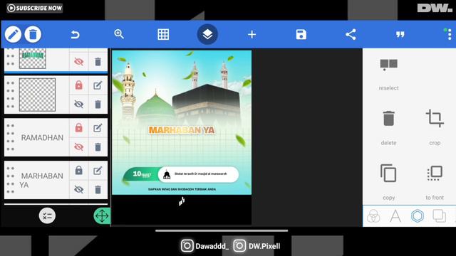 CARA MEMBUAT POSTER MARHABAN YA RAMADHAN DI ANDROID TERBARU || PIXELLAB TUTORIAL