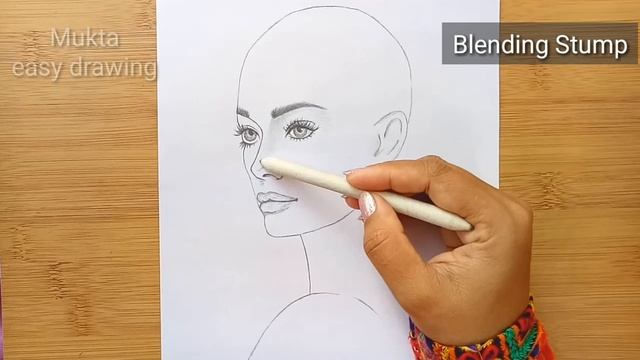 How to draw a girl with ponytail hairstyle // Face Drawing смотреть онлайн