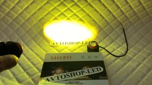 Мини Мото линзы led белые / желтые 12/24V