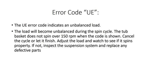 UE Error Code SOLVED!!! Samsung Front Loading Washer Washing Machine смотреть онлайн
