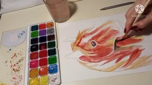 РИСУНОК ЛОШАДИ АКВАРЕЛЬ , ЛЕГКО И БЫСТРО ❤️❤️❤️