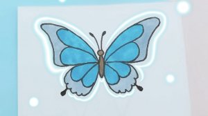 Лёгкий способ нарисовать бабочку по схеме.