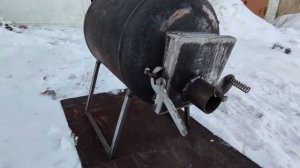 Печка для палатки из газ баллона 27л.