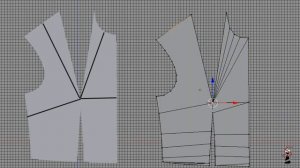 Моделируем, переносим вытачку.