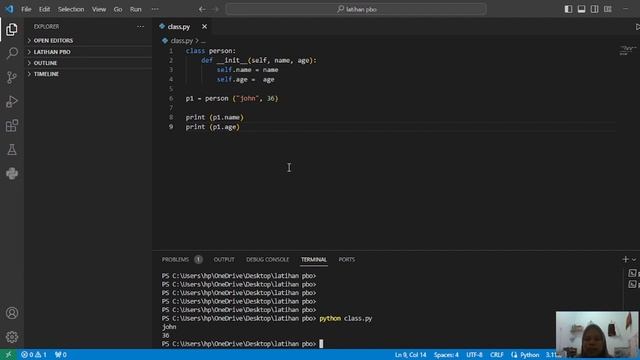 PYTHON CLASS AND OBJECT