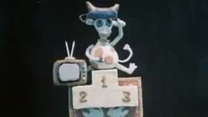 Седло большое, ковер и телевизор