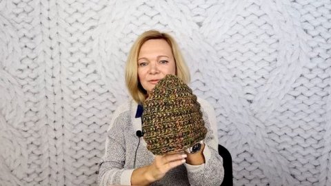 Как связать шапку спицами / Необычное вязание шапки Запись эфира