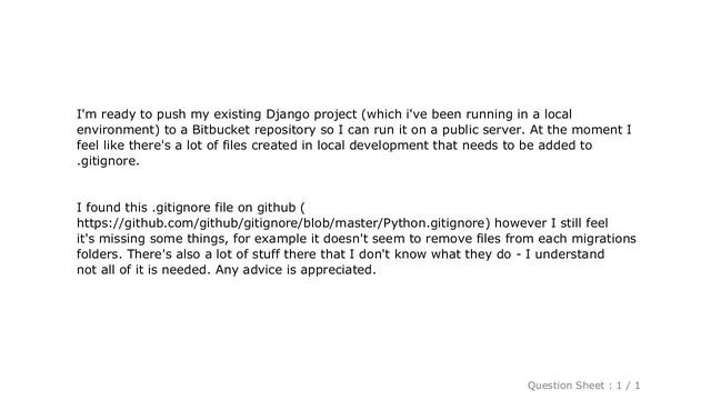 Django : Creating a .gitignore file for a Django website смотреть онлайн