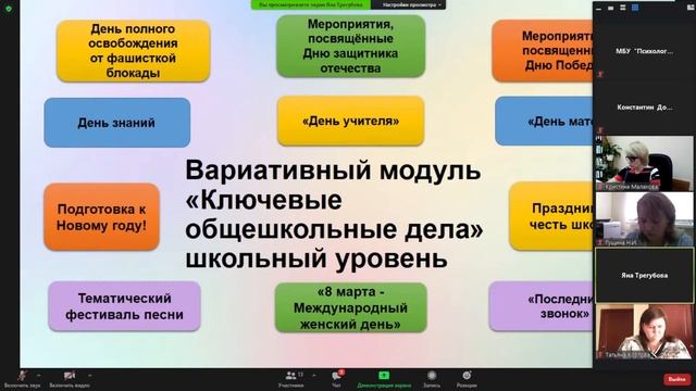 Общественная презентация и защита рабочих программ воспитания смотреть онлайн