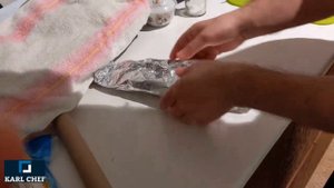 Сибас на мангале в фольге / Sea bass in foil on the grill