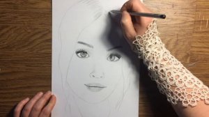 Как нарисовать лицо девушки. How to draw a girl. Easy tutorial. Pencil sketch