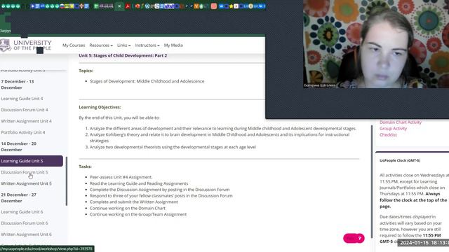 Children development at UoPeople