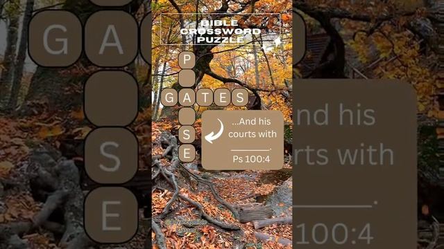 Bible Crossword Puzzle 1 ?comment below if you got it right ✅️