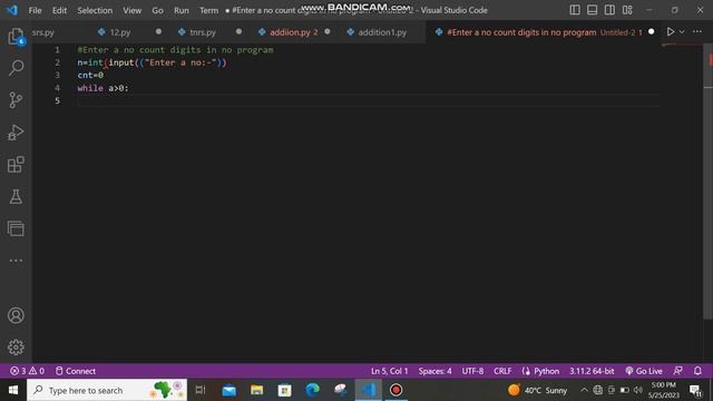 Enter a Number and  Count Digits Program in Python|@LearnProgramming
