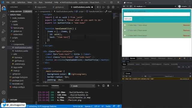 Как работать с событиями в Svelte? смотреть онлайн